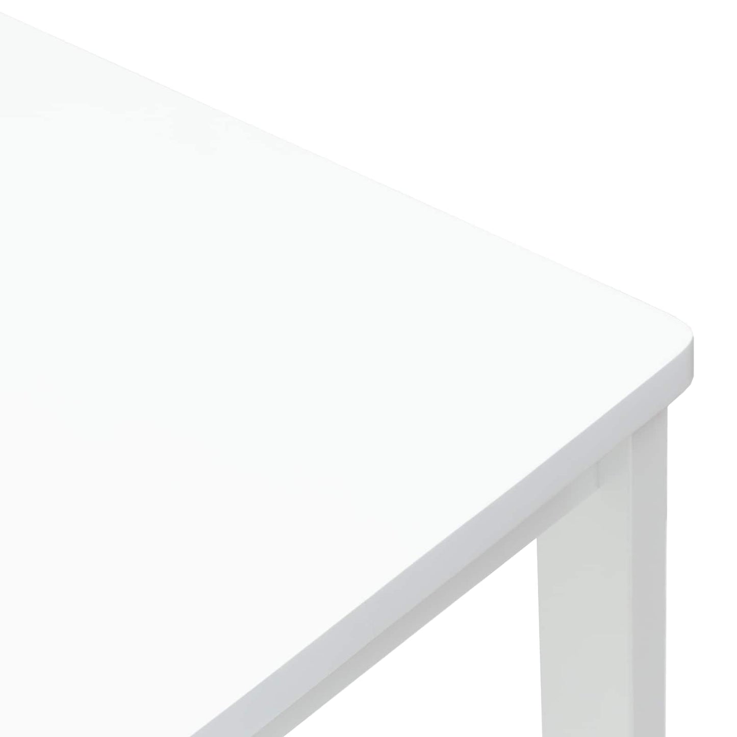 Sedie da pranzo 2 pz Legno di gomma solido Bianco