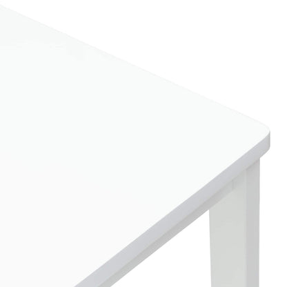 Sedie da pranzo 2 pz Legno di gomma solido Bianco