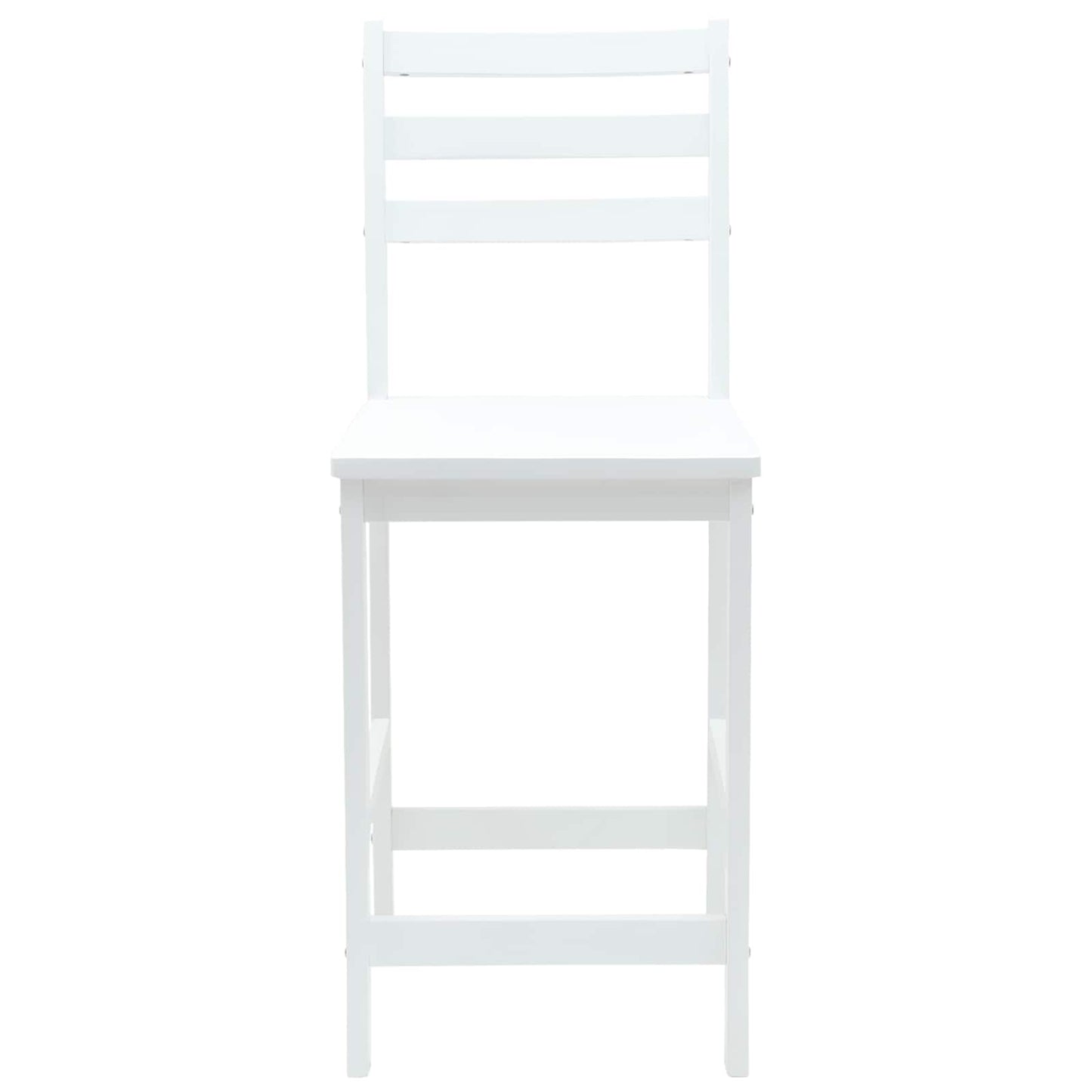 Sedie da pranzo 2 pz Legno di gomma solido Bianco