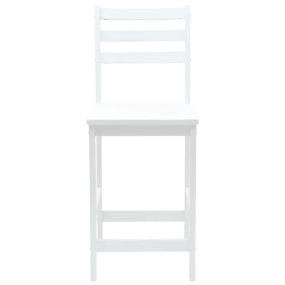 Sedie da pranzo 2 pz Legno di gomma solido Bianco