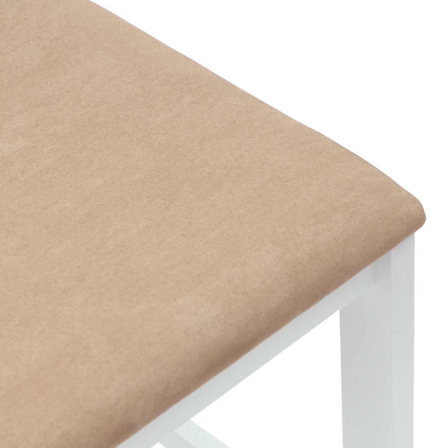 Sedie da pranzo 2 pz Legno di gomma solido Bianco
