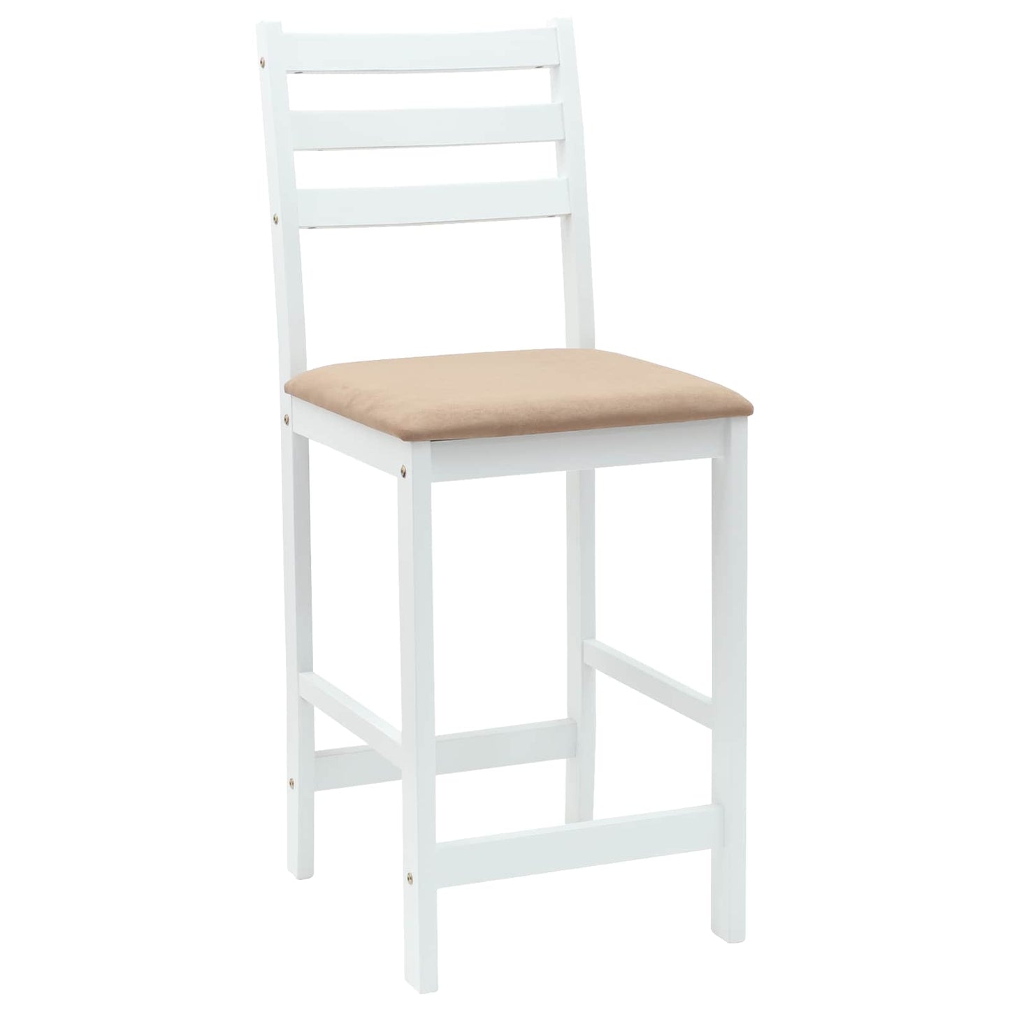 Sedie da pranzo 2 pz Legno di gomma solido Bianco