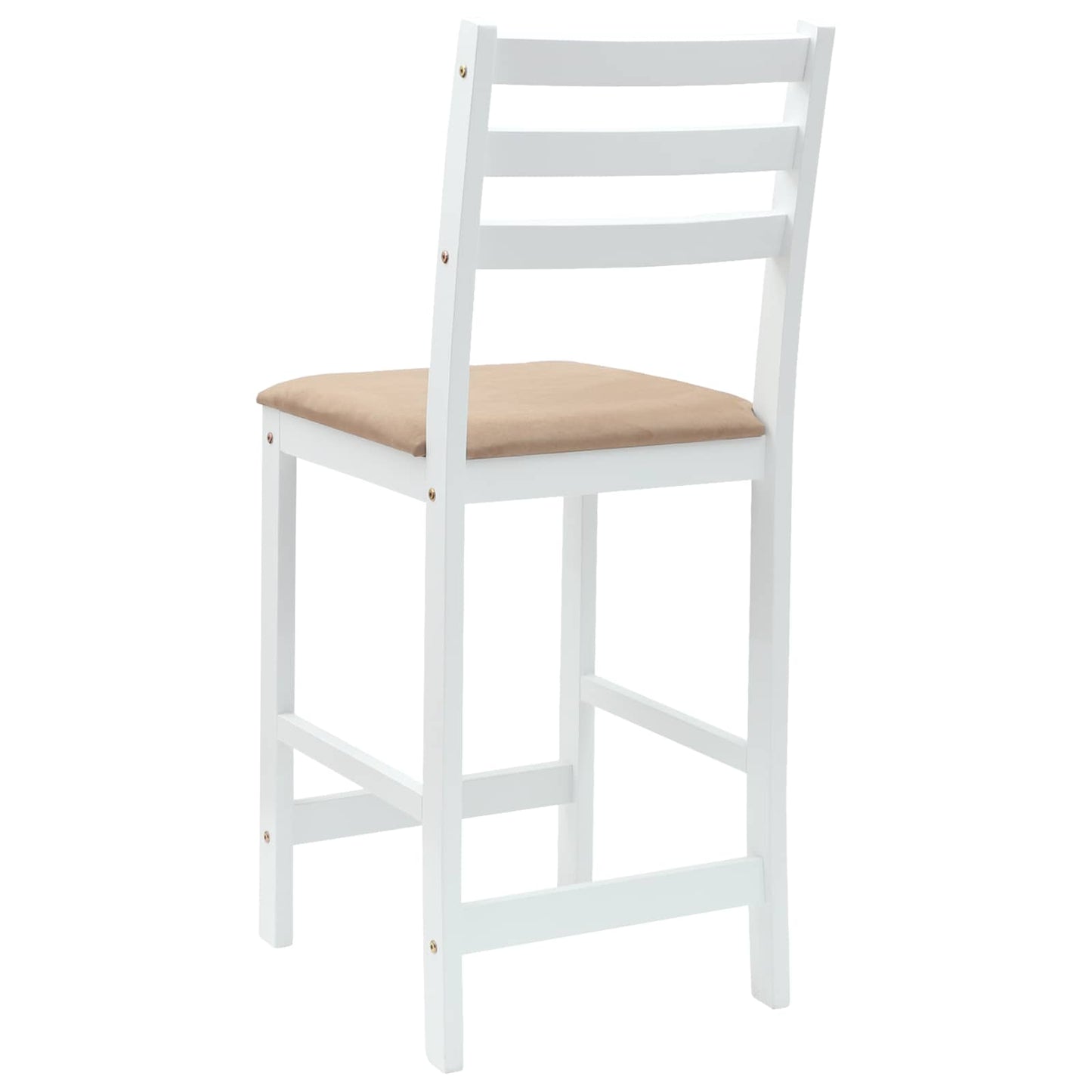 Sedie da pranzo 2 pz Legno di gomma solido Bianco