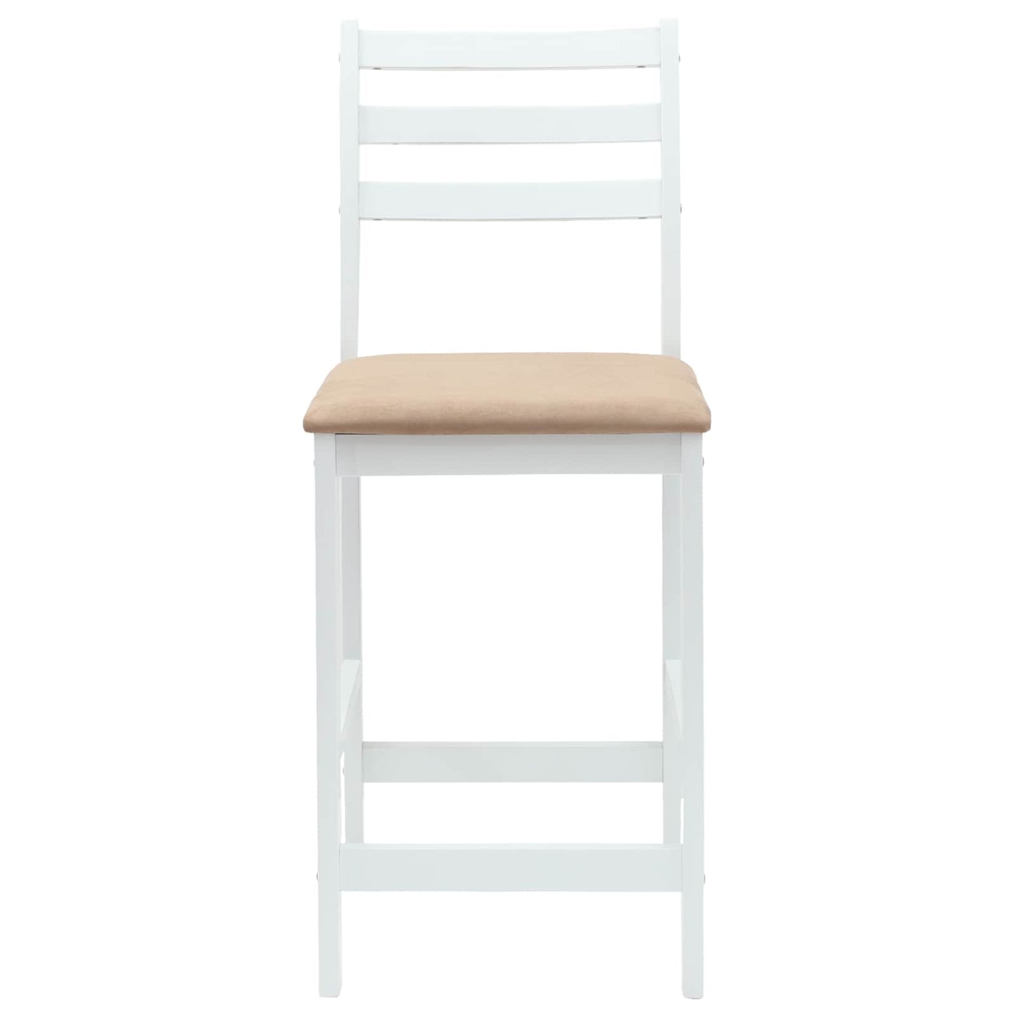 Sedie da pranzo 2 pz Legno di gomma solido Bianco
