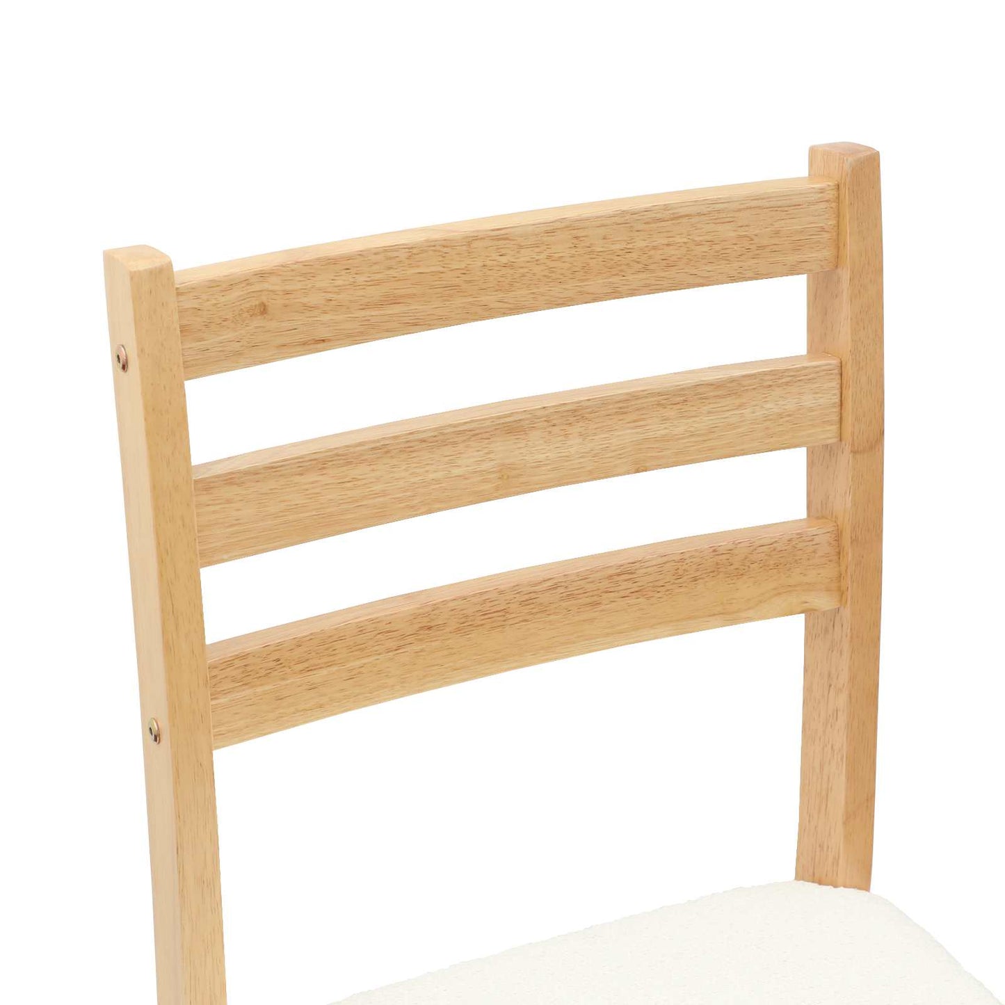 Sedie da pranzo 2 pz Legno di gomma solido Naturale
