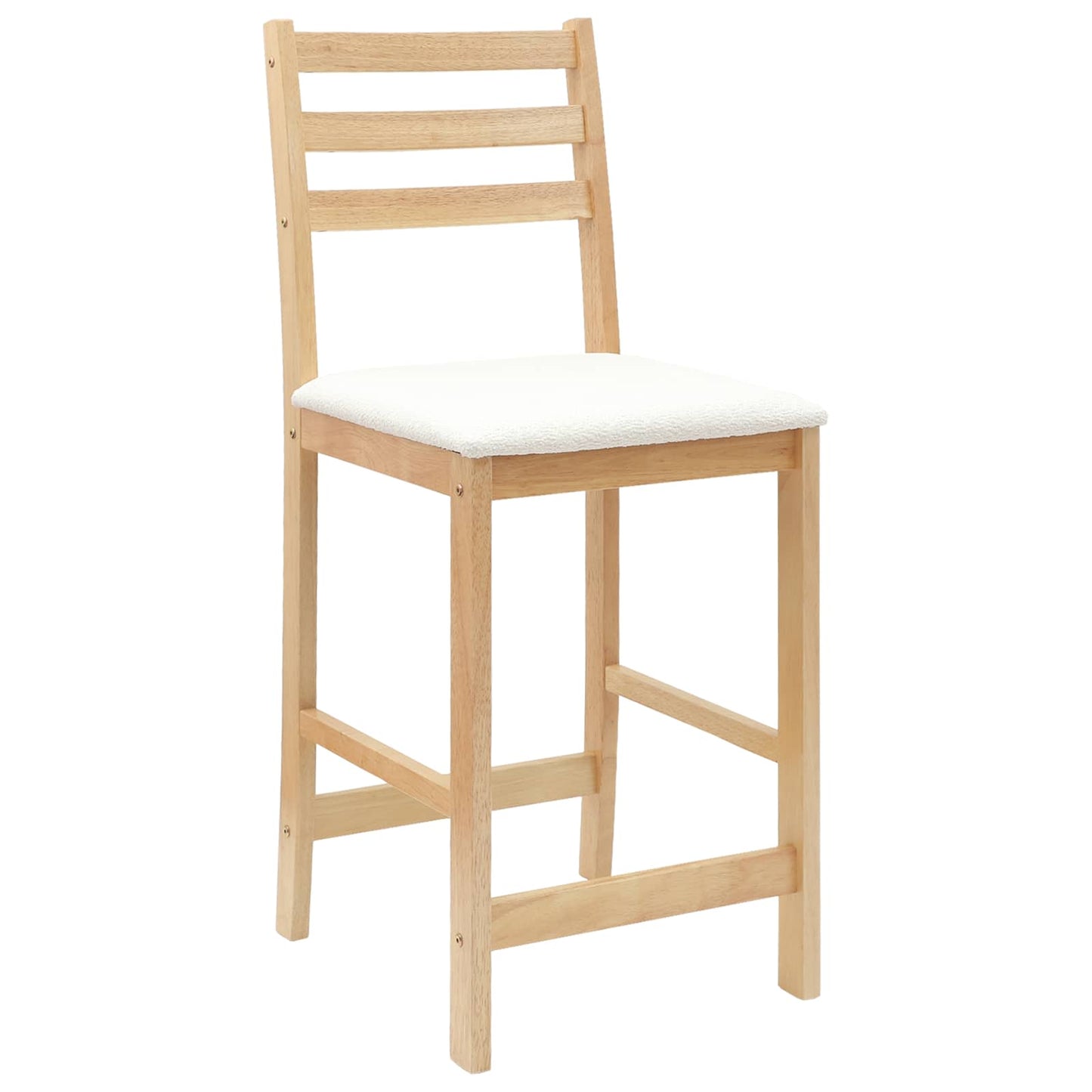 Sedie da pranzo 2 pz Legno di gomma solido Naturale