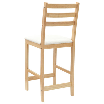 Sedie da pranzo 2 pz Legno di gomma solido Naturale