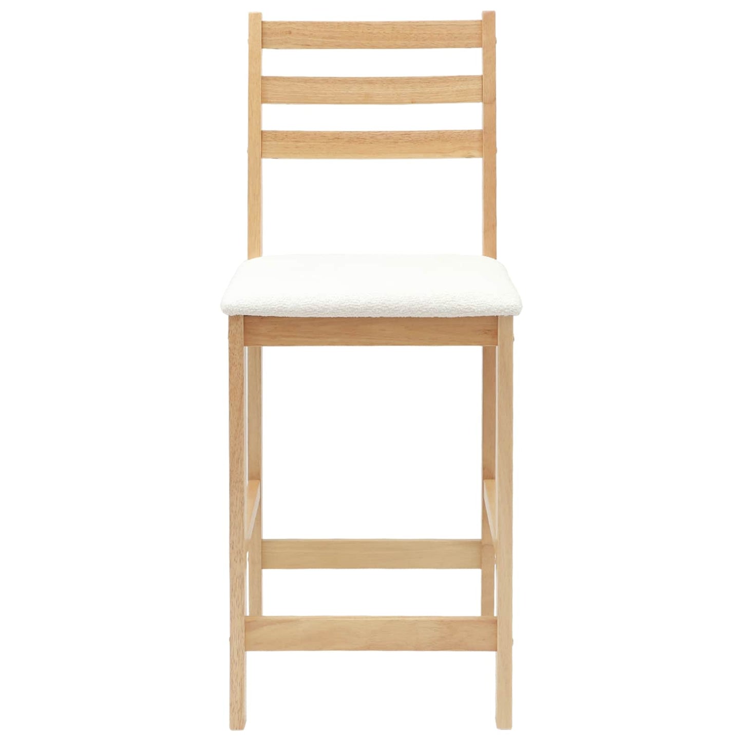 Sedie da pranzo 2 pz Legno di gomma solido Naturale