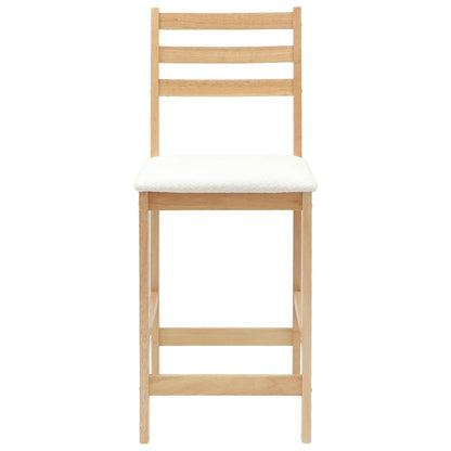 Sedie da pranzo 2 pz Legno di gomma solido Naturale