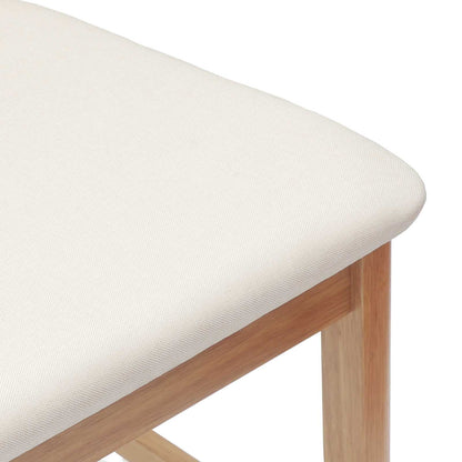 Sedie da pranzo 2 pz Legno di gomma solido Naturale