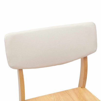 Sedie da pranzo 2 pz Legno di gomma solido Naturale