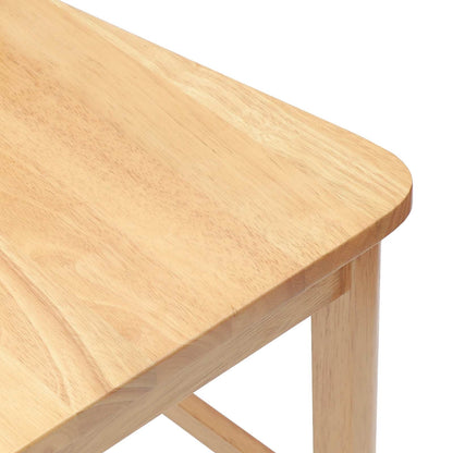Sedie da pranzo 2 pz Legno di gomma solido Naturale