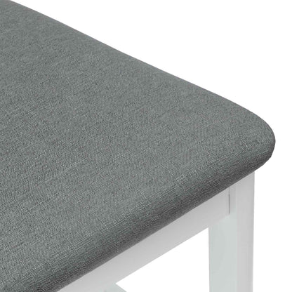 Sedie da pranzo 2 pz Legno di gomma solido Bianco
