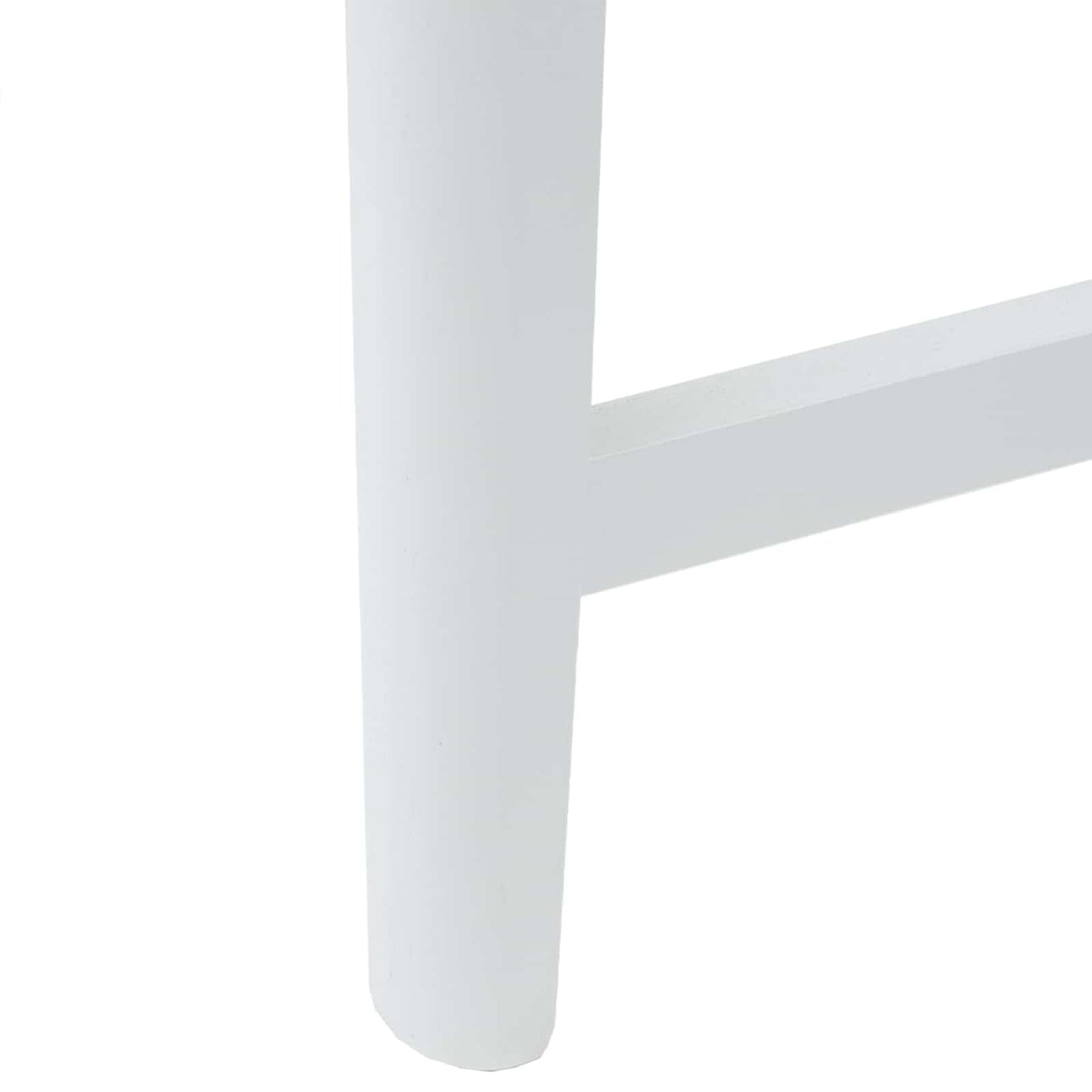 Sedie da pranzo 2 pz Legno di gomma solido Bianco