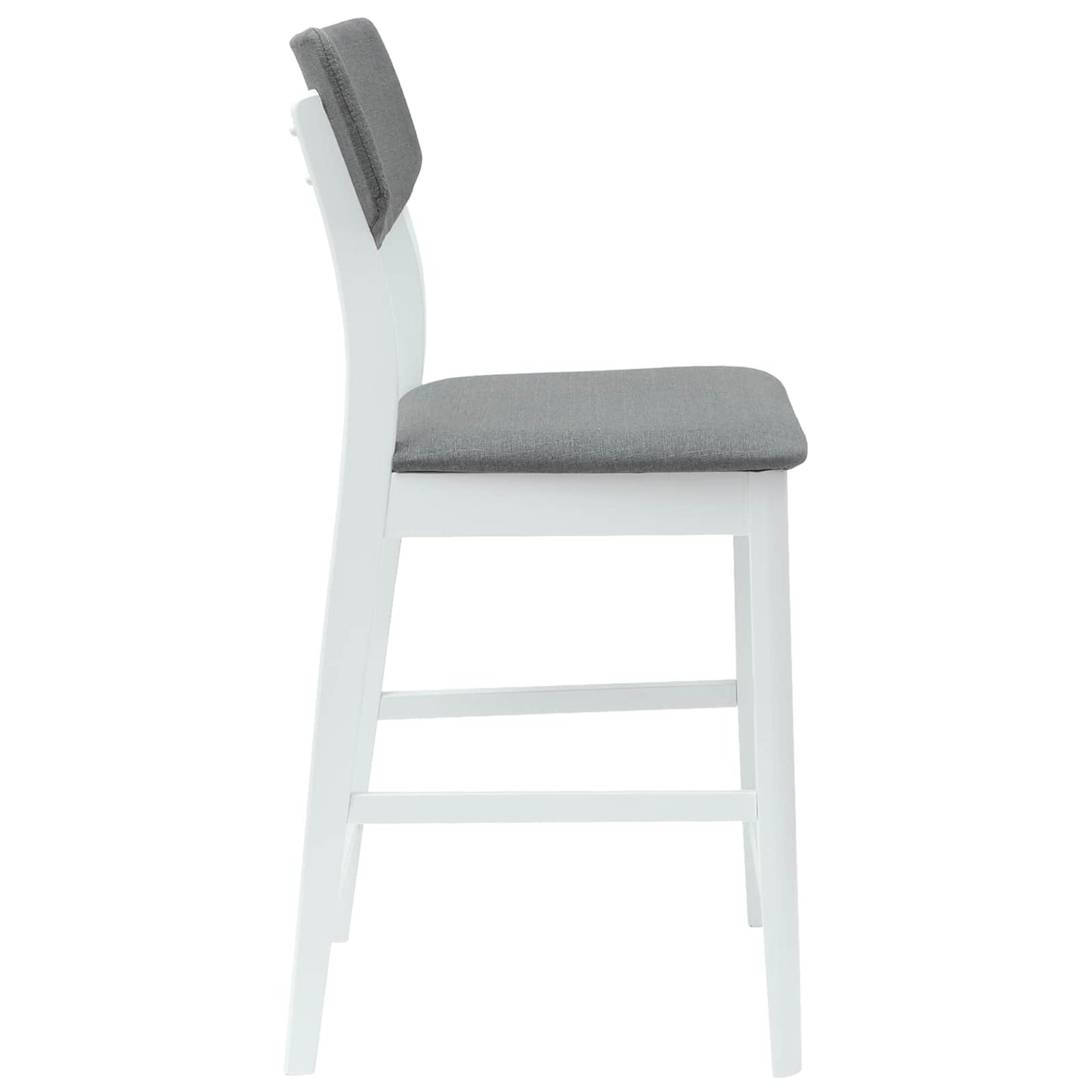 Sedie da pranzo 2 pz Legno di gomma solido Bianco