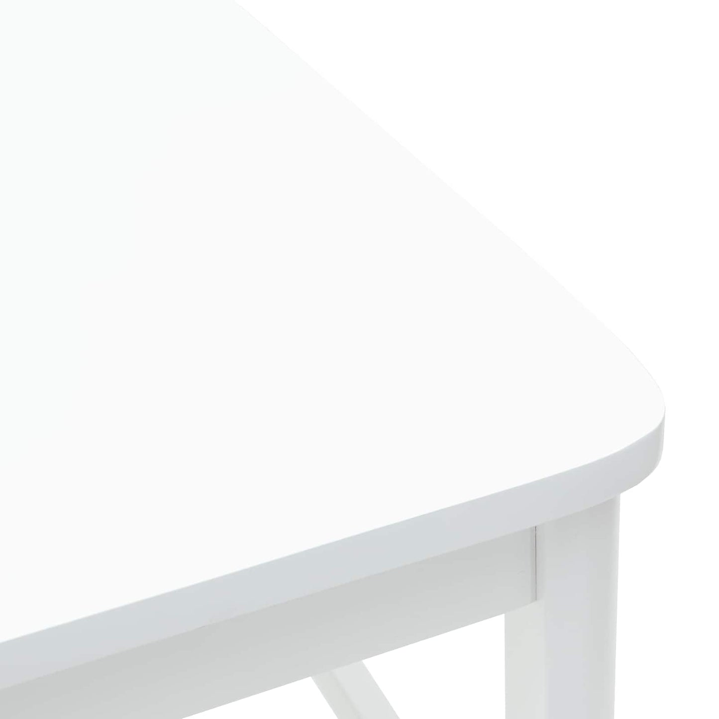 Sedie da pranzo 2 pz Legno di gomma solido Bianco