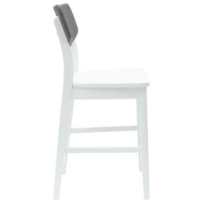 Sedie da pranzo 2 pz Legno di gomma solido Bianco