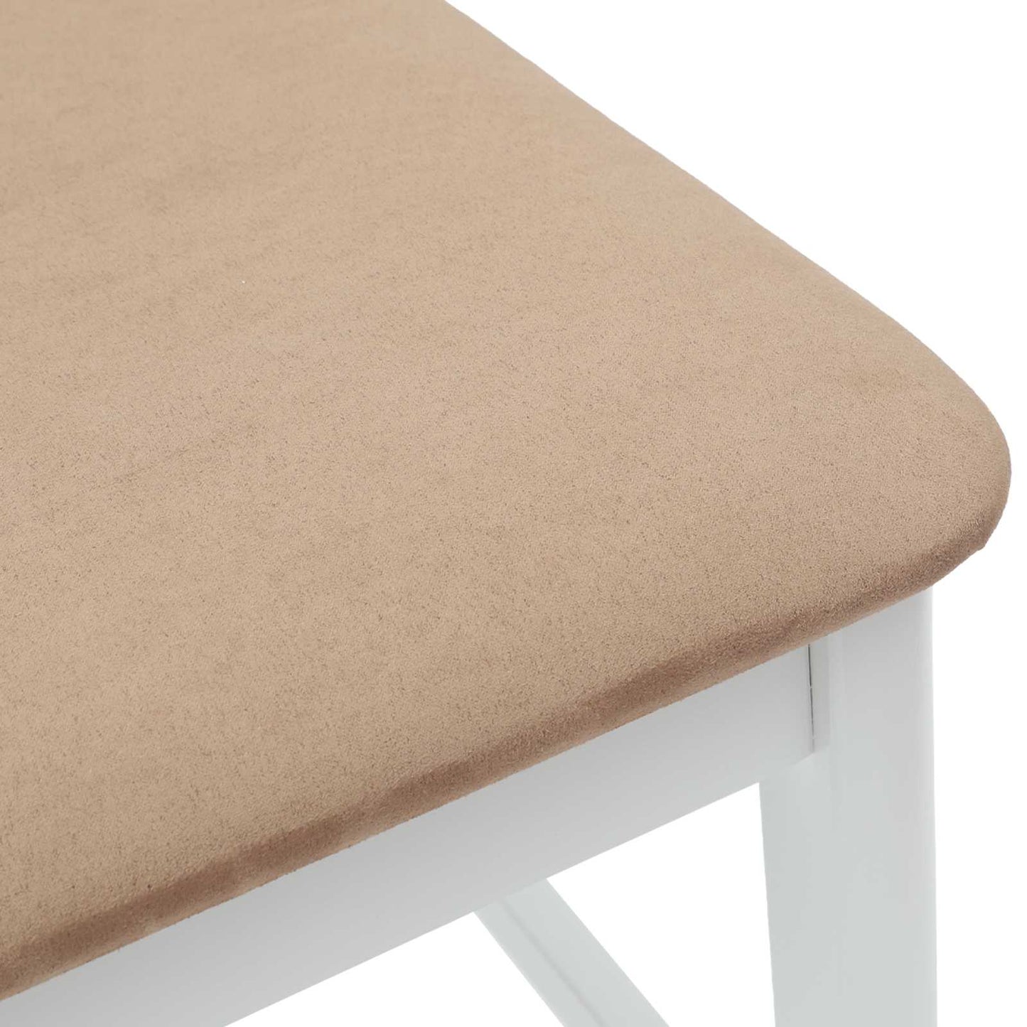 Sedie da pranzo 2 pz Legno di gomma solido Bianco