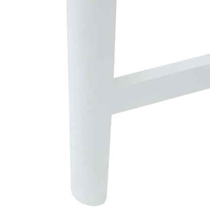 Sedie da pranzo 2 pz Legno di gomma solido Bianco