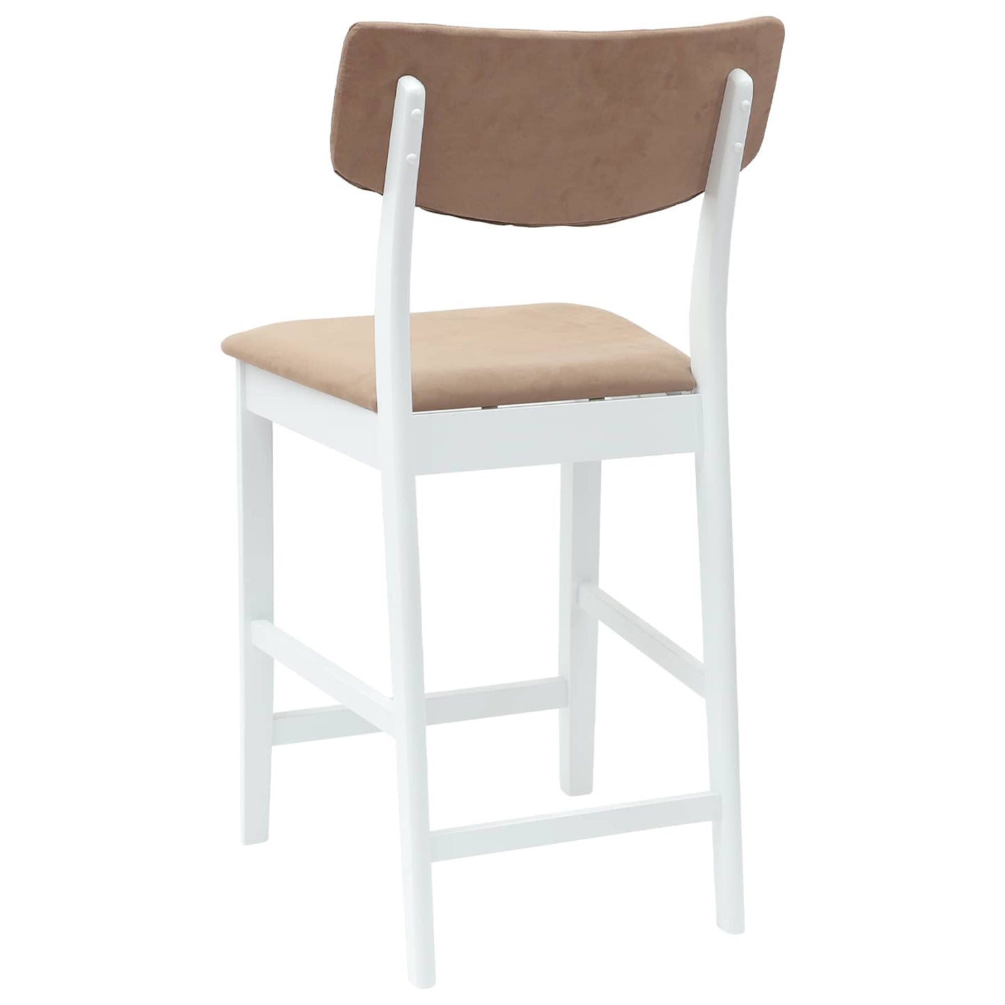 Sedie da pranzo 2 pz Legno di gomma solido Bianco