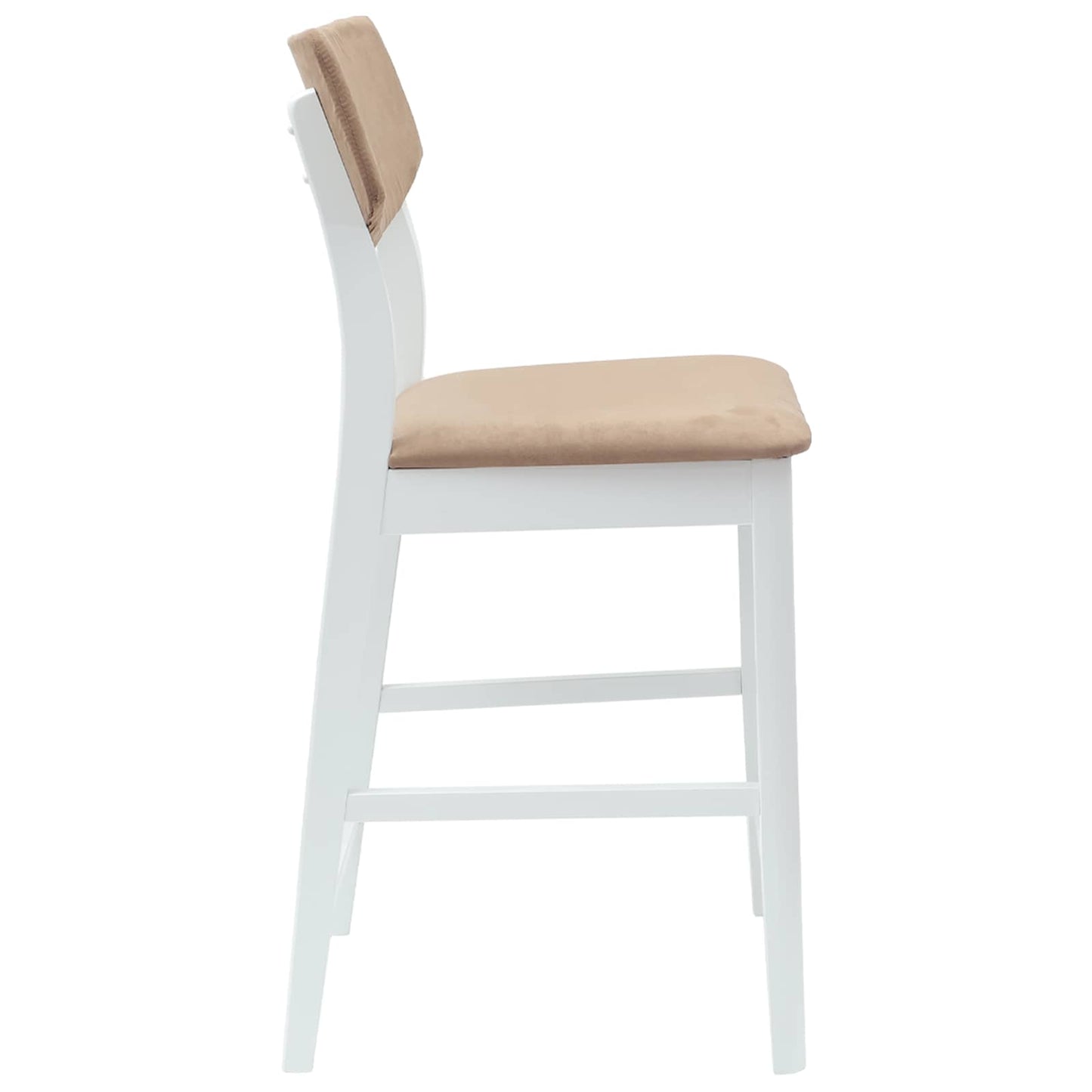 Sedie da pranzo 2 pz Legno di gomma solido Bianco