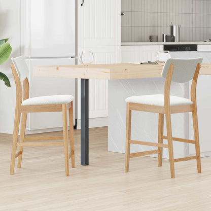 Sedie da pranzo 2 pz Legno di gomma solido Naturale