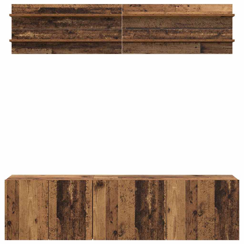 Unità TV 6 pcs Legno vecchio Legno multistrato - homemem39