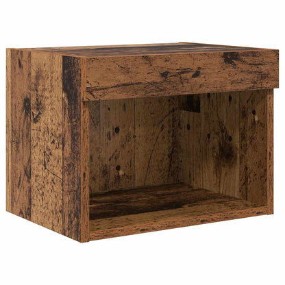 Unità a muro per TV con LED con led 5 pcs Legno vecchio - homemem39