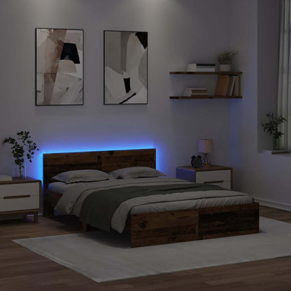 Struttura del letto con testiera Legno vecchio 150 x 200 cm