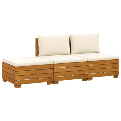 Set di divani da esterno con cuscino 3 Pezzo Marrone | homemem39