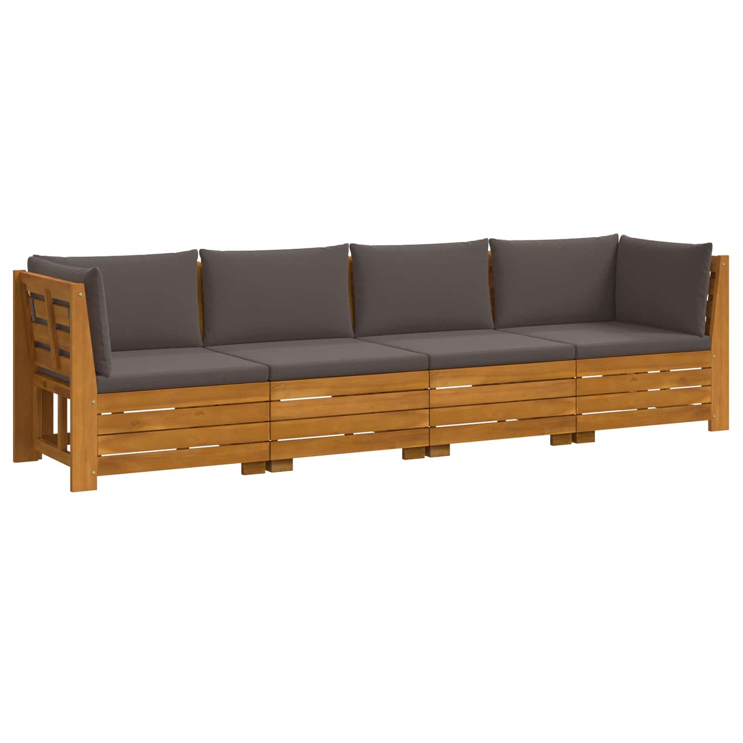 Set di divani da esterno con cuscino 4 Pezzo Marrone | homemem39