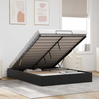 Letto ottomano Nero 153 x 203 cm Similpelle | homemem39