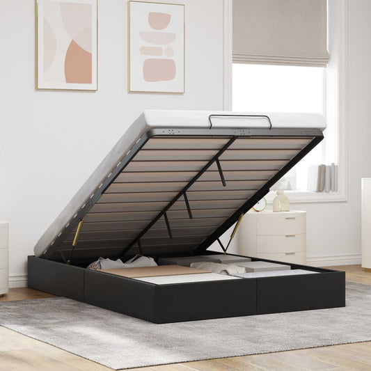 Letto ottomano Nero 153 x 203 cm Similpelle | homemem39