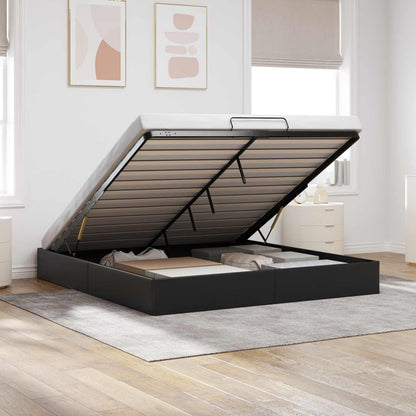Letto ottomano Nero King size Similpelle | homemem39