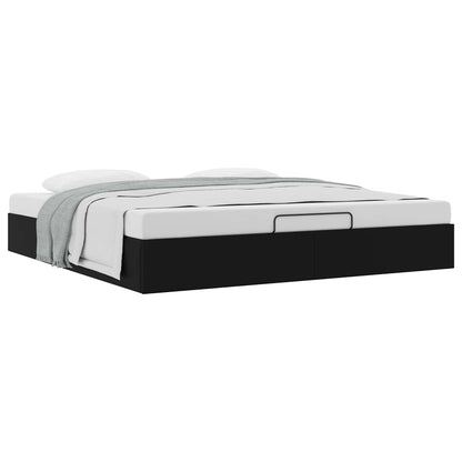 Letto ottomano Nero King size Similpelle | homemem39