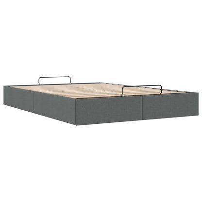 Letto ottomano Grigio Scuro 153 x 203 cm Tessuto | homemem39