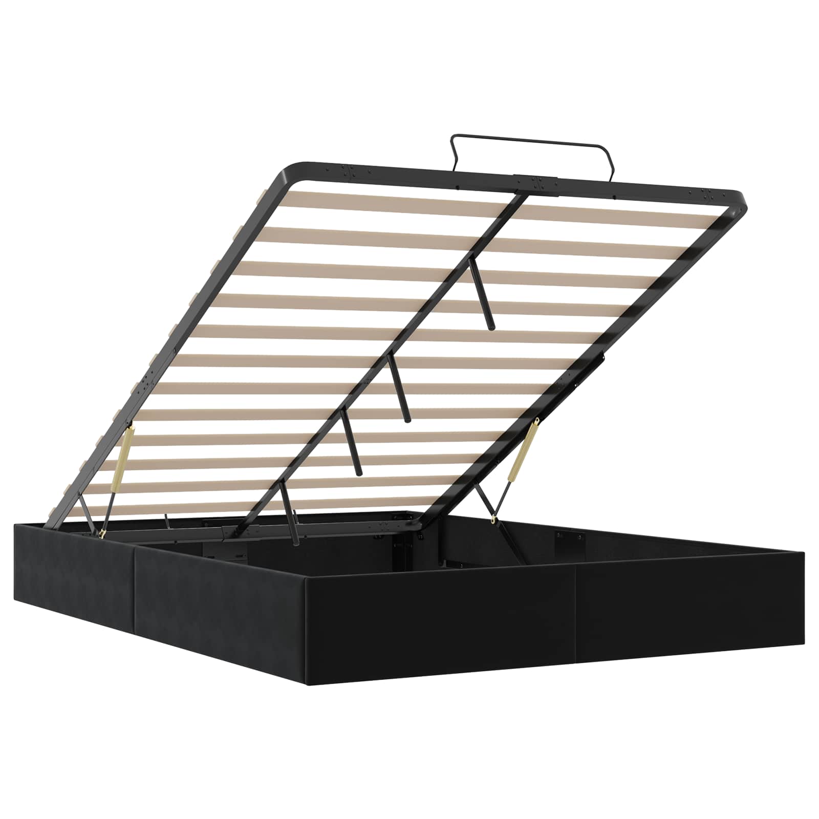 Letto ottomano Nero 153 x 203 cm Velluto | homemem39
