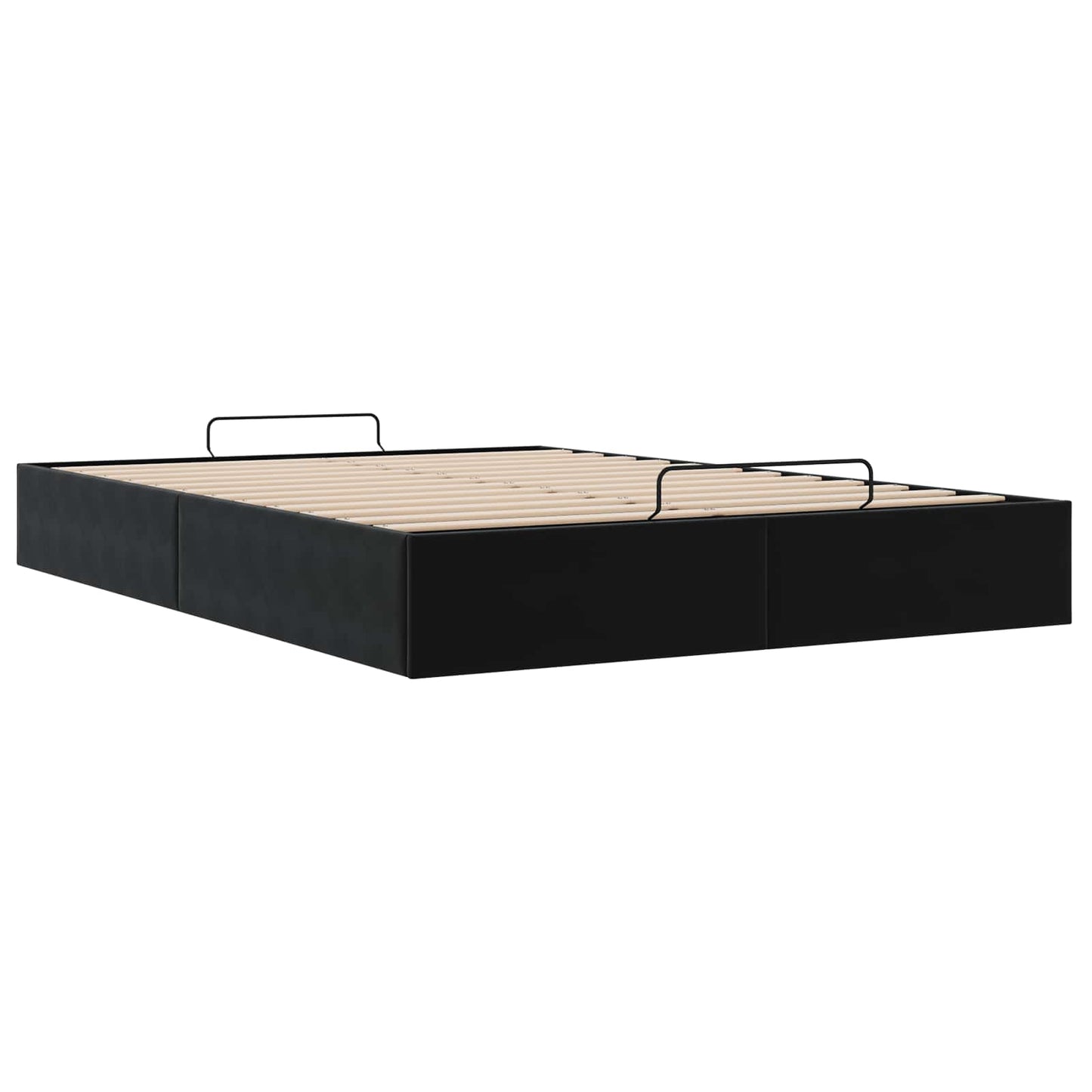 Letto ottomano Nero 153 x 203 cm Velluto | homemem39
