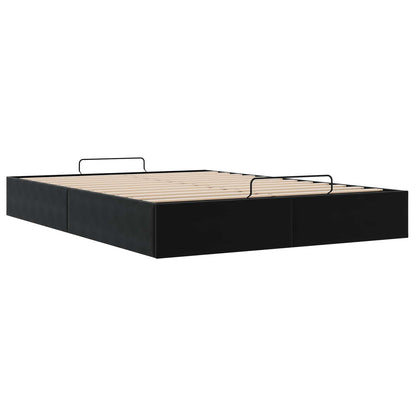 Letto ottomano Nero 153 x 203 cm Velluto | homemem39