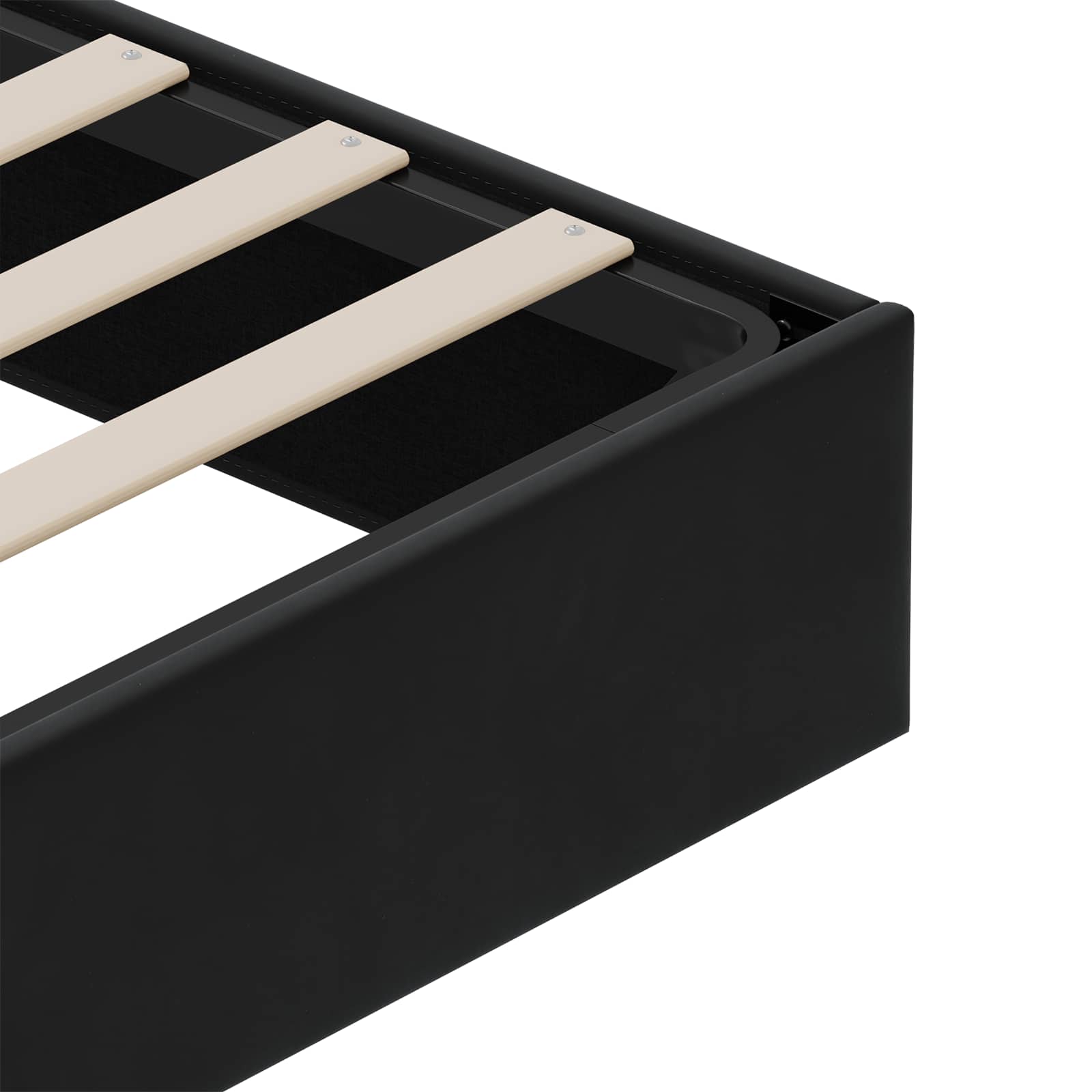 Letto ottomano Nero King size Velluto | homemem39