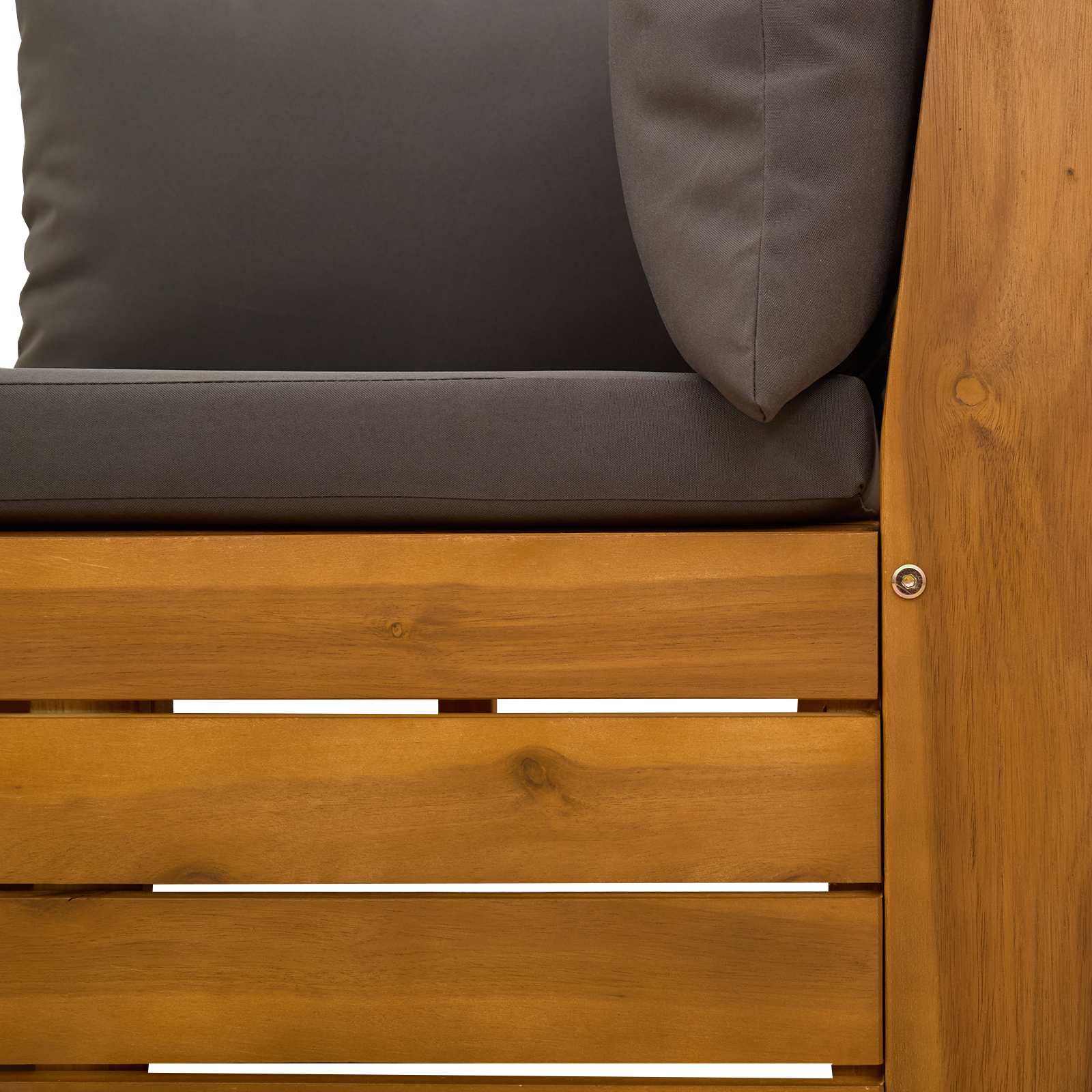 Set Lounge da Giardino 2 Pezzo Marrone Legno di Acacia Massello | homemem39