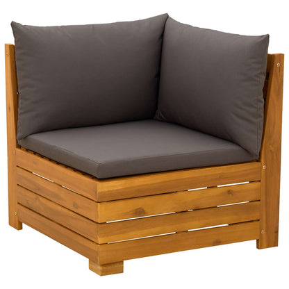 Set Lounge da Giardino 2 Pezzo Marrone Legno di Acacia Massello | homemem39