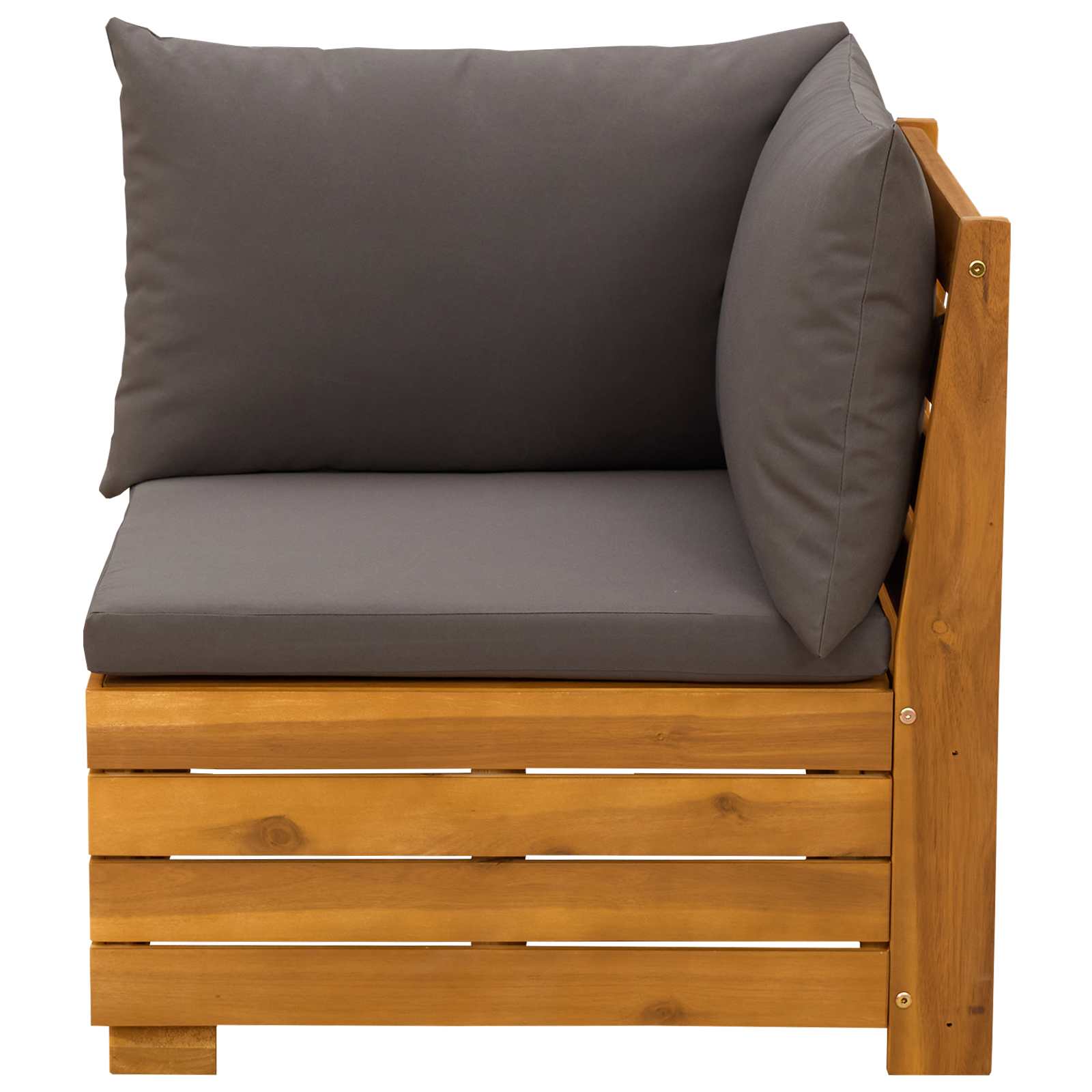Set Lounge da Giardino 2 Pezzo Marrone Legno di Acacia Massello | homemem39