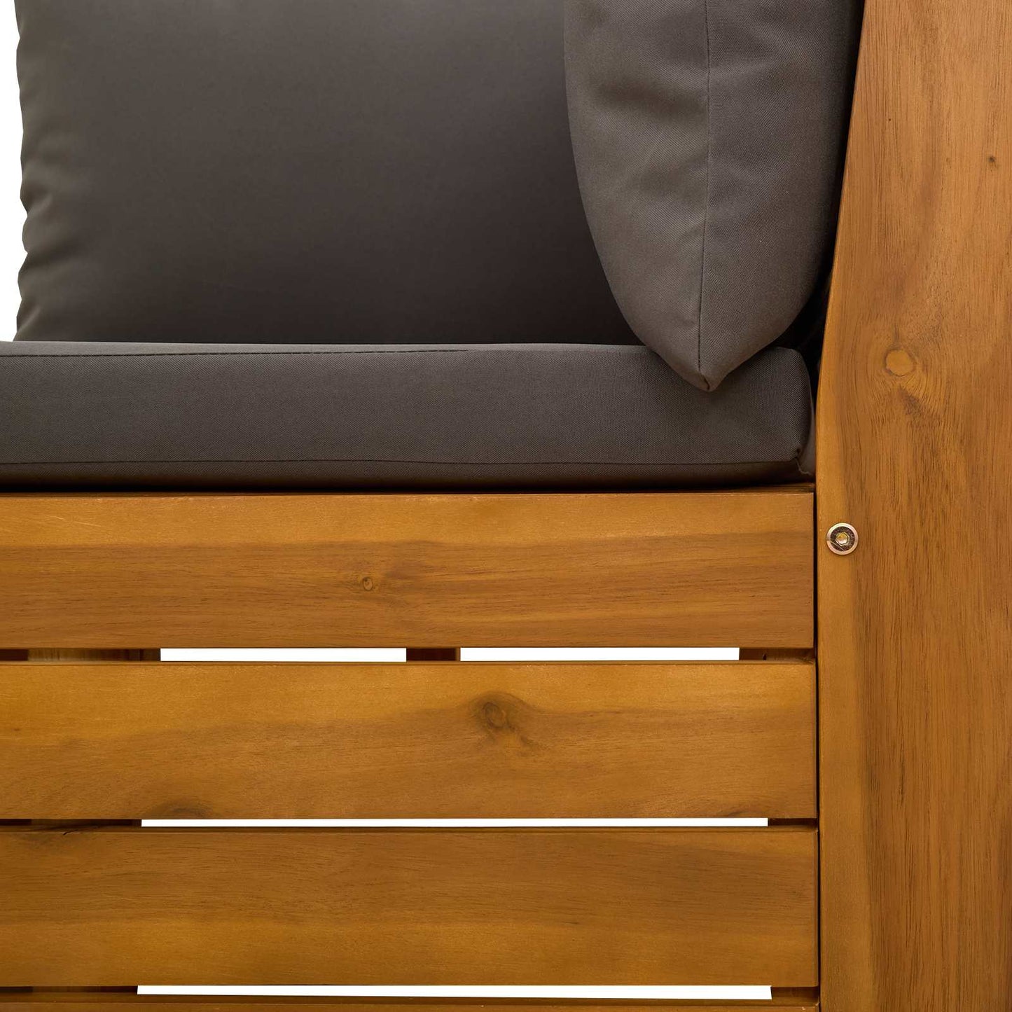 2 Pezzo Set Lounge da Giardino Legno di Acacia Massello Marrone | homemem39