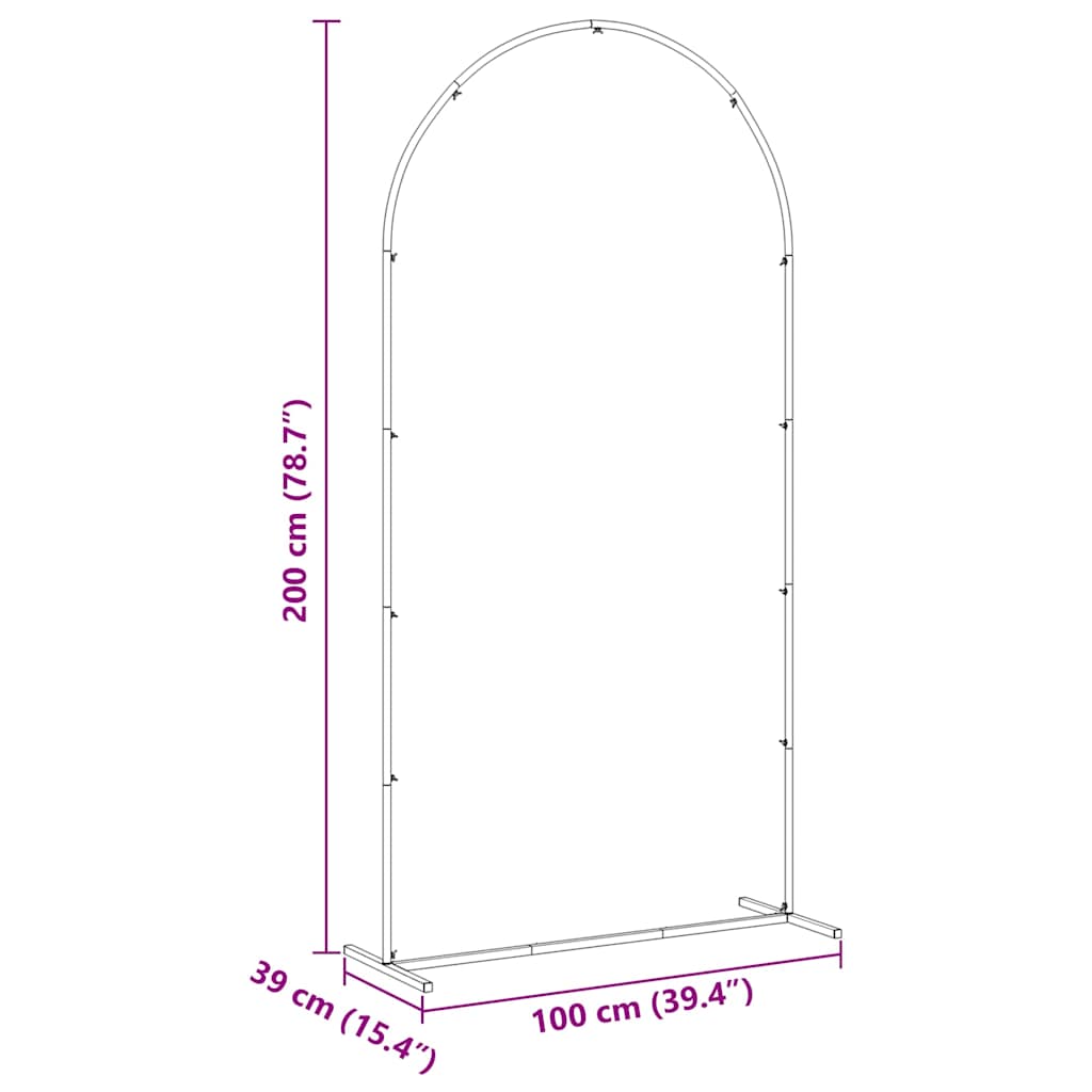 Arco Nuziale Bianco 100 x 39 x 200 cm Acciaio | homemem39