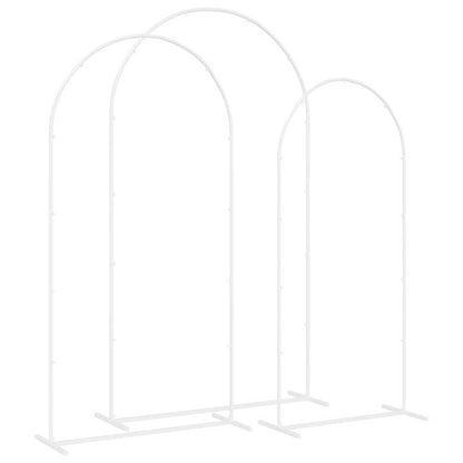 Arco Nuziale 3 pcs Bianco Acciaio | homemem39