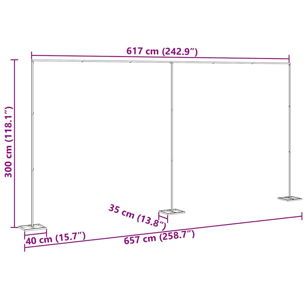 Arco Nuziale Oro 634 x 300 cm Acciaio