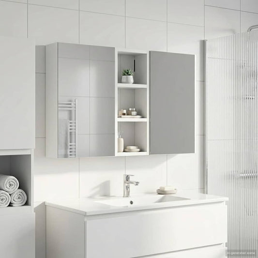 Set di Armadi da Bagno con lo scaffale 3 pcs 80 x 10,5 x 50 cm | homemem39