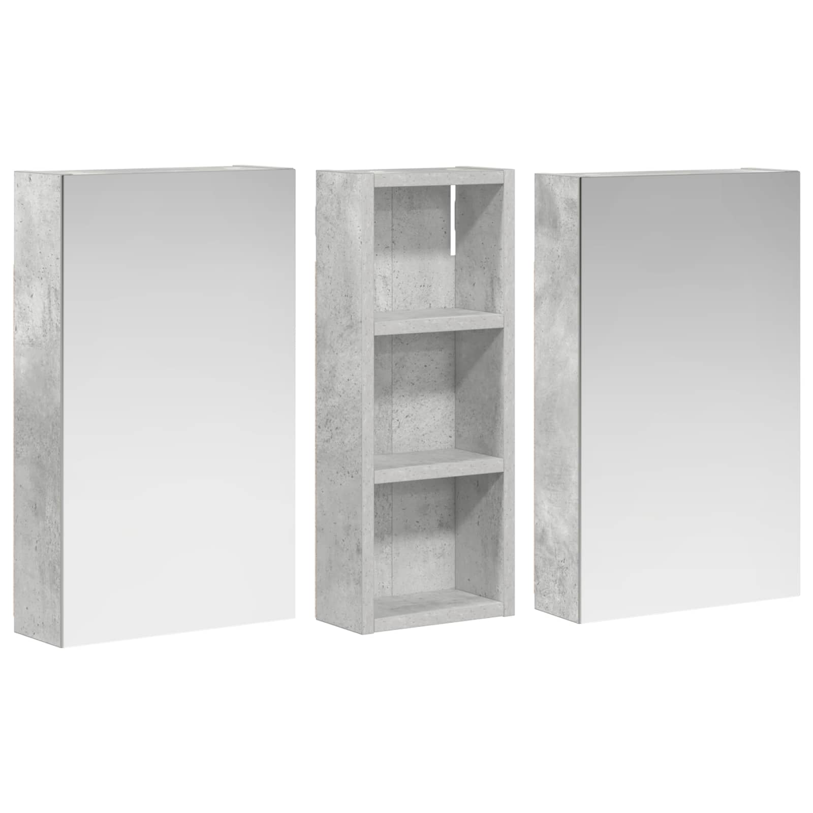 Set di Armadi da Bagno con lo scaffale 3 pcs 80 x 10,5 x 50 cm | homemem39