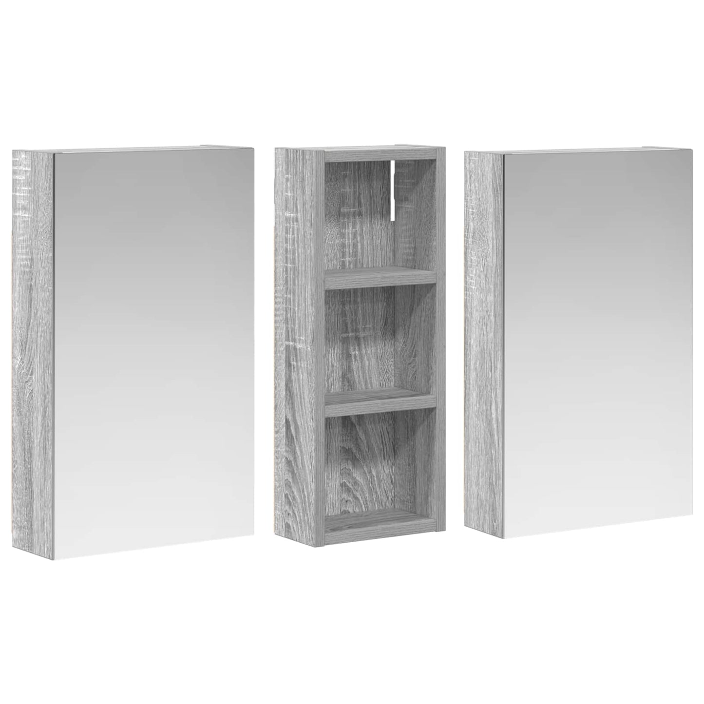 Set di Armadi da Bagno con lo scaffale 3 pcs 80 x 10,5 x 50 cm | homemem39